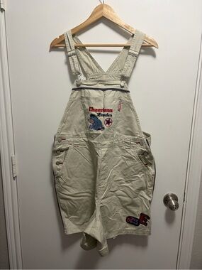 Vintage Disney Eeyore Denim Bib Overalls Shorts Women's 14W / 28W